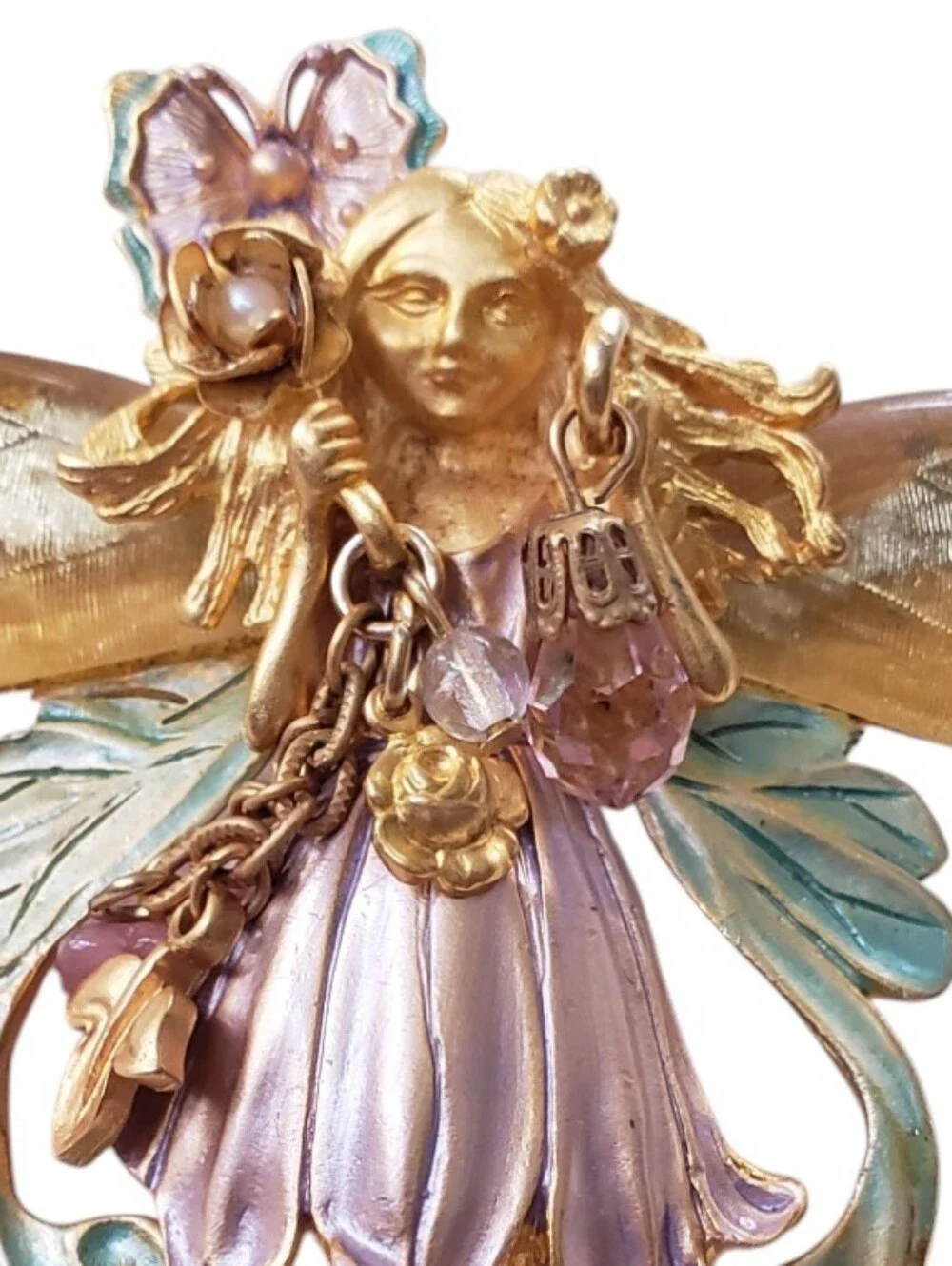 Vintage Kirks Folly Primrose the Butterfly Fairy Brooch Pendant Retired